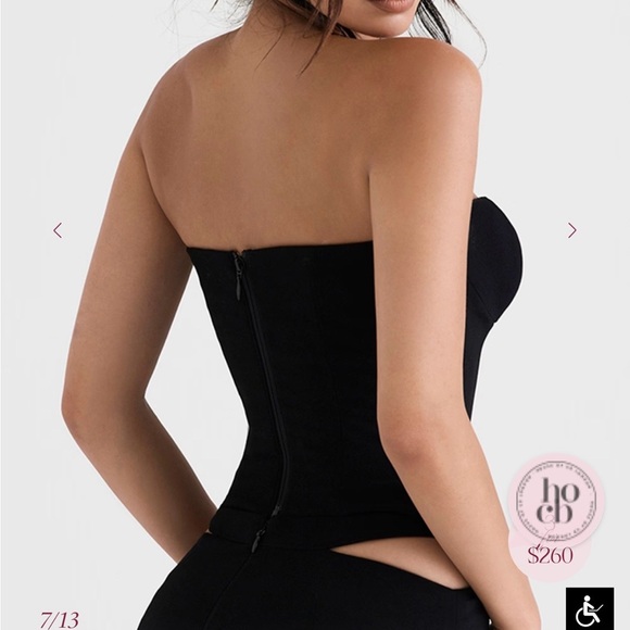 House of CB Black Strapless Top - Picture 3 of 6